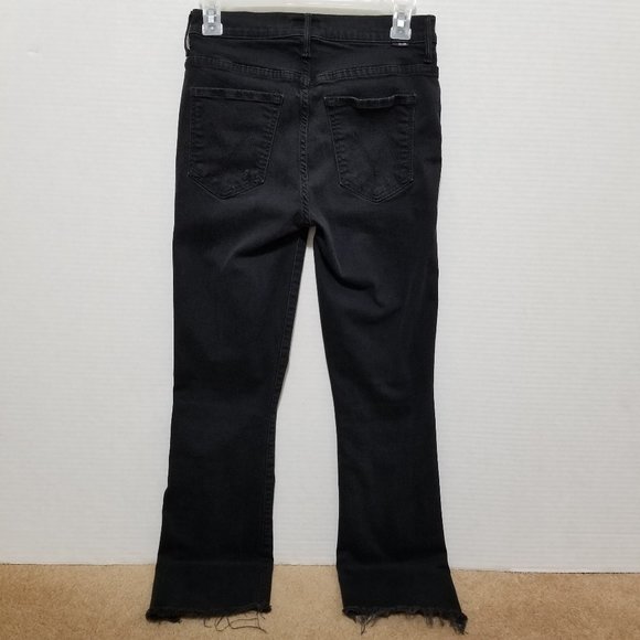 MOTHER jeans 27 Insider Crop Step Fray Not Guilty denim high rise distressed hem - Picture 2 of 16
